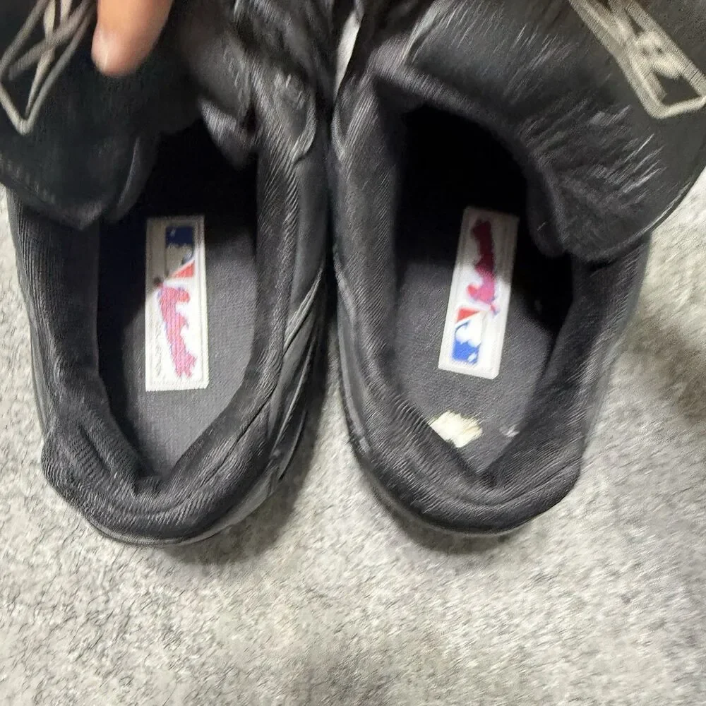 Vtg Reebok MLB Authentic Collection Black Leather Turf Shoes Men Size 16 RB409